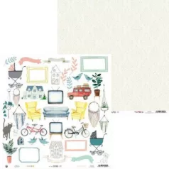   Scrapbook papír 12x12, Piatek13 Paper / We are family 07 -  (1 lap)