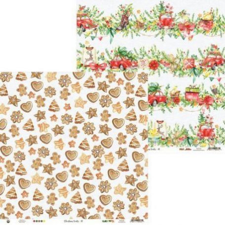 Scrapbook papír 12x12, Piatek13 Paper / Christmas treats 03 -  (1 lap)