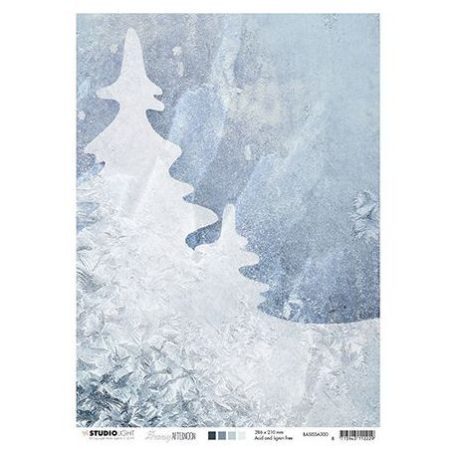 Scrapbook papír A4, Studio Light Scrap / Basis Snowy Afternoon nr.300 -  (1 lap)