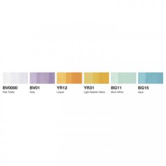   COPIC Sketch Grafikai filctoll készlet Világos pasztelszínek - Pale Pastels (6 db)