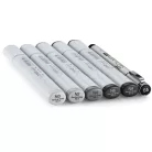 Grafikai filctoll készlet , COPIC Sketch marker / Szürkék vázlatokhoz - Sketching Grays (6 db)