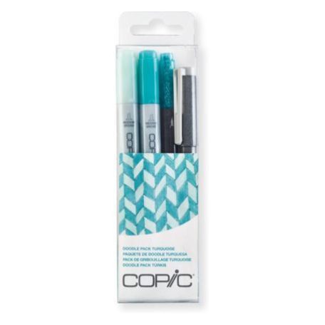 Copic Doodle Csomag , COPIC Ciao marker / Türkíz - Doodle Pack Turquoise (4 db)