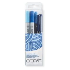   Copic Doodle Csomag , COPIC Ciao marker / Kék - Doodle Pack Blue (4 db)