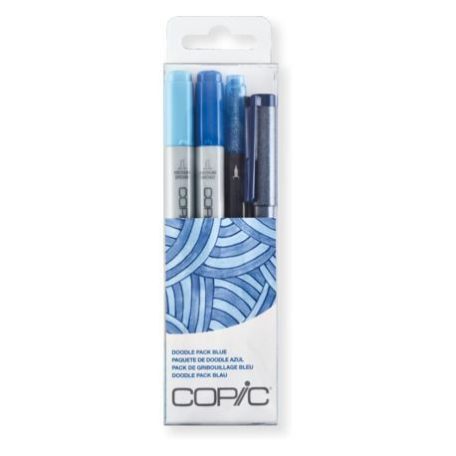 Copic Doodle Csomag , COPIC Ciao marker / Kék - Doodle Pack Blue (4 db)