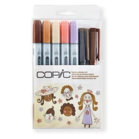 Copic Doodle Készlet , COPIC Ciao marker / Emberek  - People Doodle Kit (5+2 db)