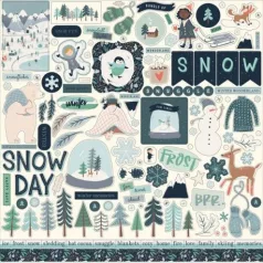   Carta Bella Matrica 12" (30 cm) - Snow Much Fun - Element Sticker (1 ív)