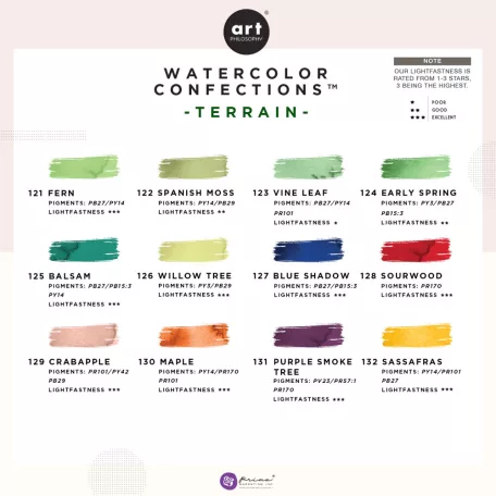 Art Philosophy akvarell festék készlet - Terrain - Watercolor Confections (12 szín)
