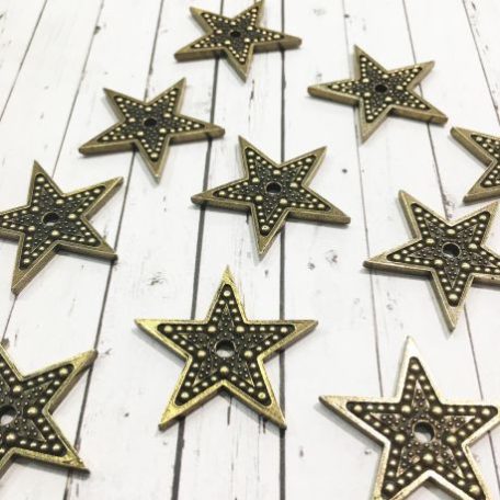 Fém díszítőelem MF129, Star 2.1 STE / MitForm Metal Trinkets (1 db)