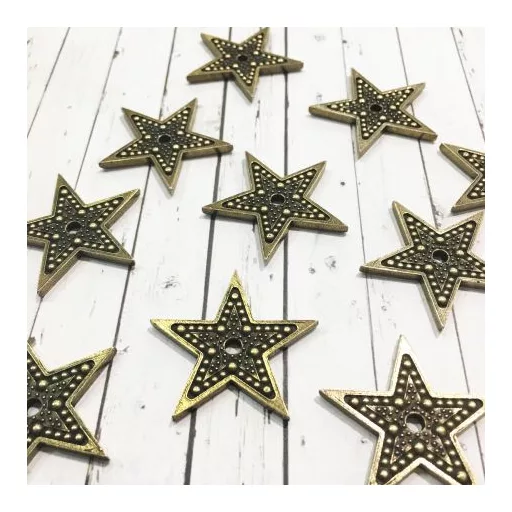Fém díszítőelem MF129, Star 2.1 STE / MitForm Metal Trinkets (1 db)