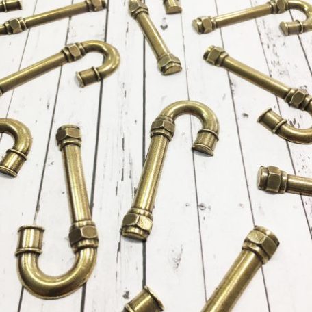 Fém díszítőelem MF131, Candy cane 1.1 STE / MitForm Metal Trinkets (1 db)