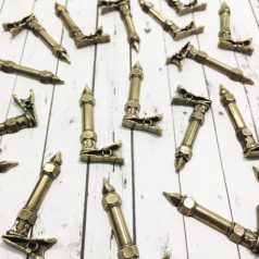   Fém díszítőelem MF137, Christmas tree candle 1 STE / MitForm Metal Trinkets (1 db)