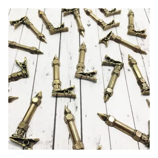 Fém díszítőelem MF137, Christmas tree candle 1 STE / MitForm Metal Trinkets (1 db)