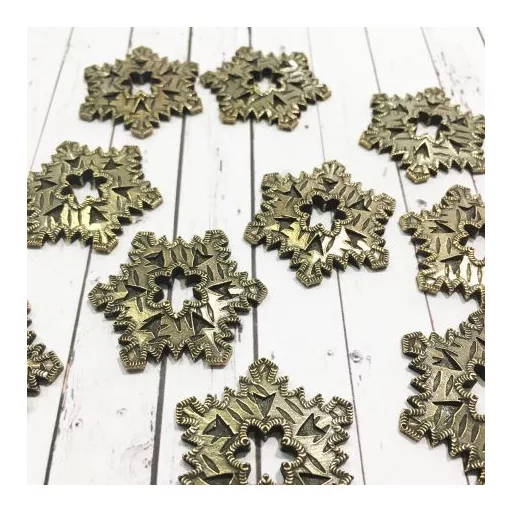 Fém díszítőelem MF145, Snowflake 1.1 STE / MitForm Metal Trinkets (1 db)