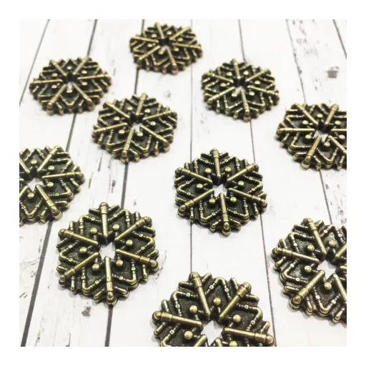 Fém díszítőelem MF148, Snowflake 2.2 STE / MitForm Metal Trinkets (1 db)