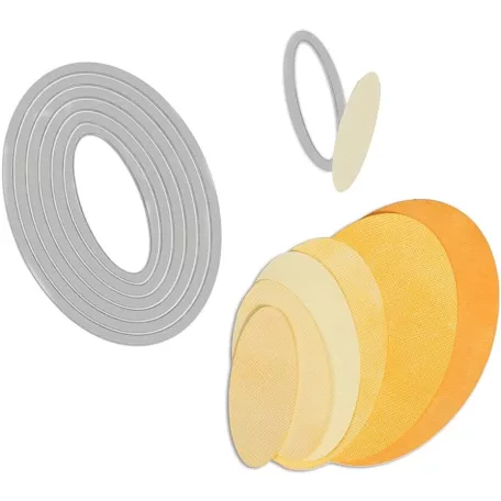 Sizzix Vágósablon 657563 - Ovals - Ovális - Framelits (7 db)