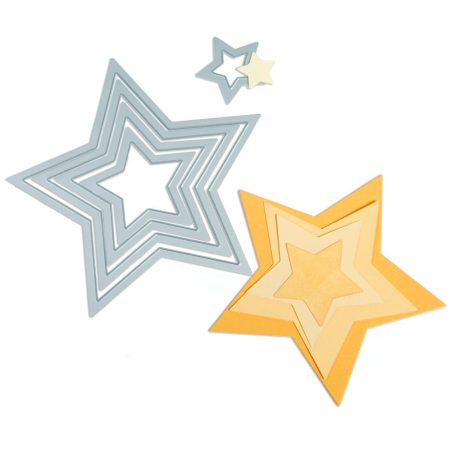Sizzix Vágósablon 657567 - Stars - Csillagok - Framelits (5 db)