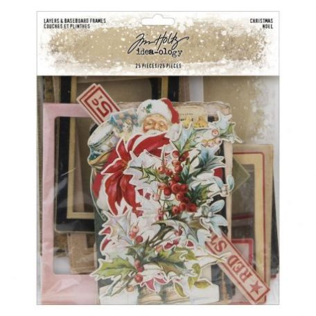 Díszítőelem , Layers & Baseboard Frames Christmas / Tim Holtz Idea-ology - 25 db (1 csomag)