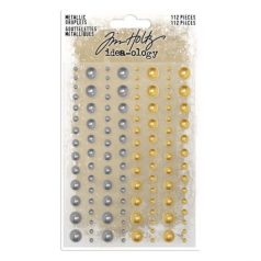   Díszítőelem , Metallic Droplets / Tim Holtz Idea-ology - 112 db (1 csomag)