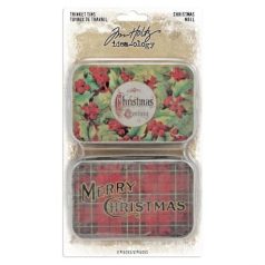   Díszítőelem , Trinket Tins Christmas / Tim Holtz Idea-ology - 2 db (1 csomag)