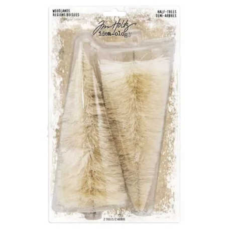 Díszítőelem 17.15 cm, Woodland Tree Lot Half Tree / Tim Holtz Idea-ology -  (2 db)