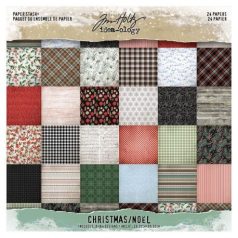   Papírkészlet 8", Mini Stash / Tim Holtz Idea-ology -  (24 lap)