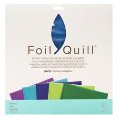   We R Makers Foil Quill Fólia lapok - 12" (30 cm) - Peacock - Foil Sheets (15 ív)