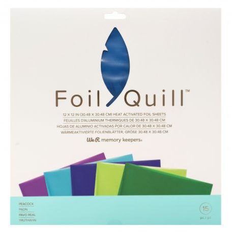 We R Makers Foil Quill Fólia lapok - 12" (30 cm) - Peacock - Foil Sheets (15 ív)
