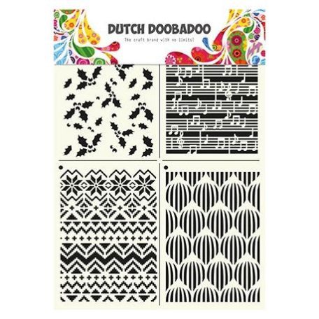 Stencil A4, Dutch DooBaDoo Stencil / Mask Art Multistencil Xmas -  (1 db)