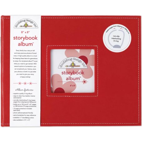 Scrapbook Album  8"X8", Storybook D-Ring Album / Ladybug (1 db)