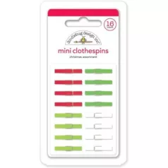   Doodlebug Design Csipesz - Christmas - Mini Clothespins (16 db)
