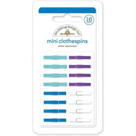 Doodlebug Design Csipesz - Winter - Mini Clothespins (16 db)