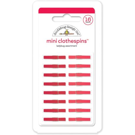 Doodlebug Design Csipesz - Ladybug - Mini Clothespins (16 db)