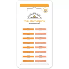   Doodlebug Design Csipesz - Tangerine - Mini Clothespins (16 db)