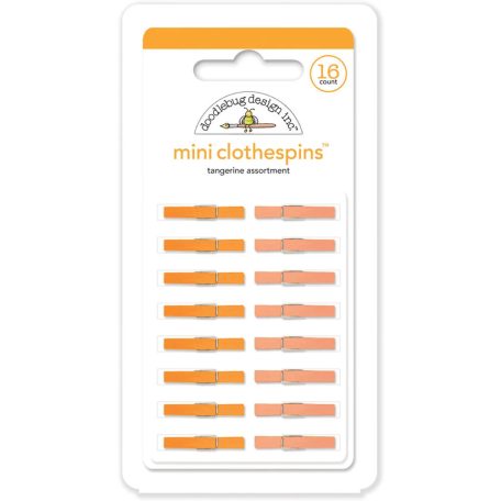 Doodlebug Design Csipesz - Tangerine - Mini Clothespins (16 db)