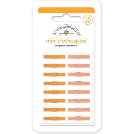 Doodlebug Design Csipesz - Tangerine - Mini Clothespins (16 db)