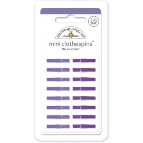 Doodlebug Design Csipesz - Lilac - Mini Clothespins (16 db)
