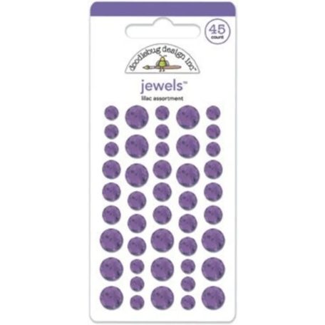 Doodlebug Design Öntapadós strassz - Lilac / Lila - Jewels (45 db)
