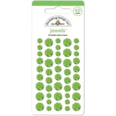 Öntapadós strassz , Jewels / Limeade -  (45 db)