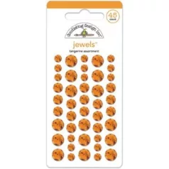  Doodlebug Design Öntapadós strassz - Tangerine / Narancssárga - Jewels (45 db)