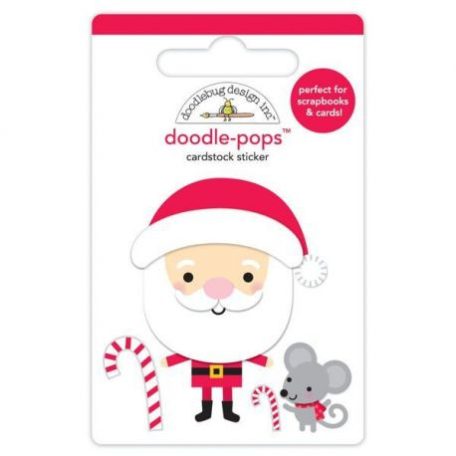 3D díszítőelem , Christmas Magic / Sweet Santa - Doodle-Pops (1 db)