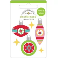   3D díszítőelem , Christmas Magic / Deck the Halls - Doodle-Pops (6 db)