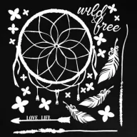   Chipboard 6"X6", Archival Chipboard / Wild & Free White - The Dusty Attic (1 ív)