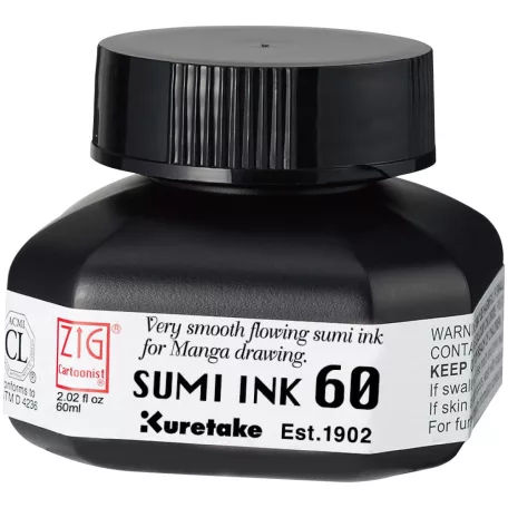 Kuretake Tinta 60 ml Sumi Ink - Fekete (1 db)