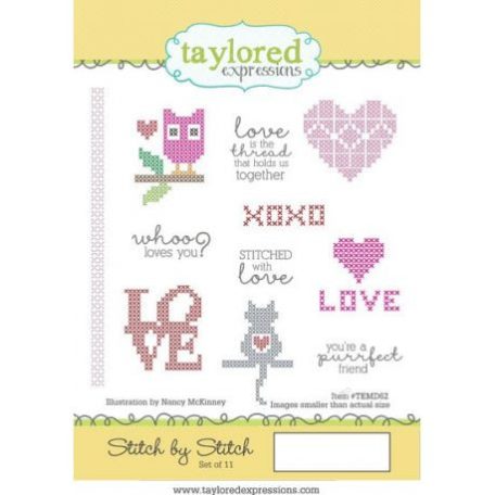 Gumibélyegző , Stitch By Stitch / Taylored Expressions Stamp (1 csomag)