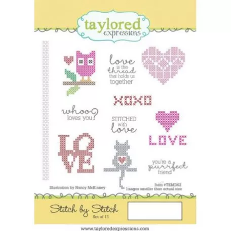 Gumibélyegző , Stitch By Stitch / Taylored Expressions Stamp (1 csomag)