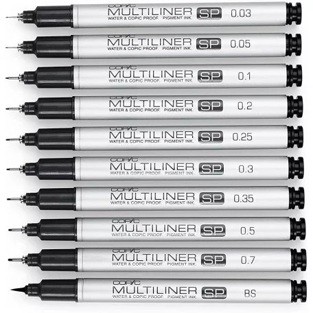 COPIC Multiliner SP Tűfilc - 0,25 mm - Fekete - újratölthető (1 db)