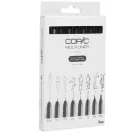 COPIC Multiliner Tűfilc készlet - Fekete (8 db)