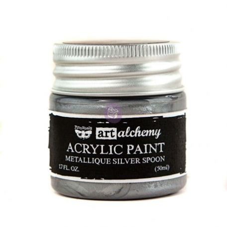 Akril festékek 50 ml, Finnabair - Art Alchemy Acrylic Paint  / Silver Spoon - Metallique (1 db)