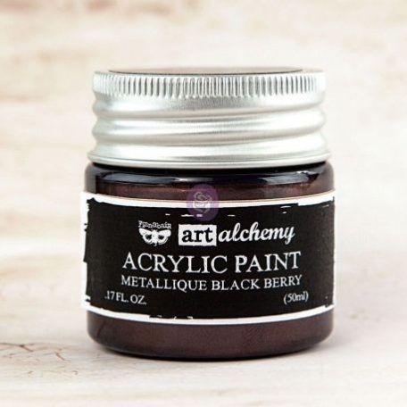 Akril festékek 50 ml, Finnabair - Art Alchemy Acrylic Paint  / Black Berry - Metallique (1 db)