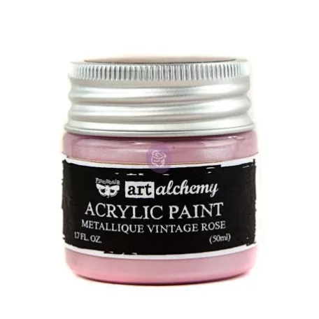 Akril festékek 50 ml, Finnabair - Art Alchemy Acrylic Paint  / Vintage Rose - Metallique (1 db)